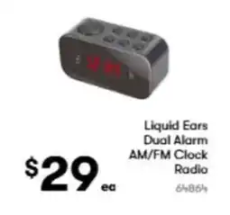 BIG W Liquid Ears Dual Alarm AM/FM Clock Radio offer