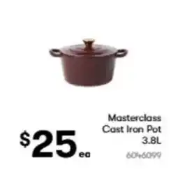 BIG W Masterclass Cast Iron Pot offer