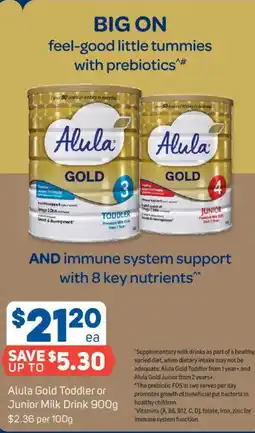 Foodland Alula Gold Toddler or Junior Milk Drink offer