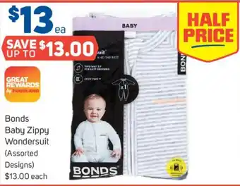 Foodland Bonds baby zippy wondersuit (assorted designs) offer