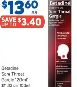 Foodland Betadine Sore Throat Gargle offer