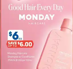 Foodland Monday Haircare Shampoo or Conditioner offer