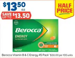 Foodland Berocca vitamin b & c energy 45 pack offer