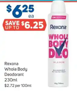 Foodland Rexona Whole Body Deodorant offer