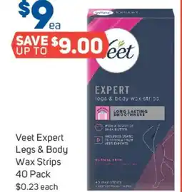 Foodland Veet Expert Legs & Body Wax Strips 40 pack offer