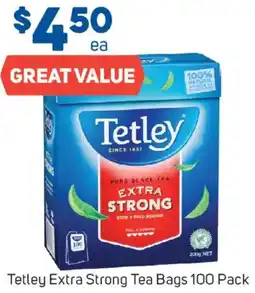 Foodland Tetley Extra Strong Tea Bags 100 Pack offer