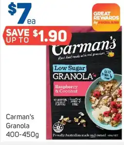 Foodland Carman's Granola offer