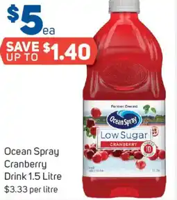 Foodland Ocean Spray Cranberry Drink offer