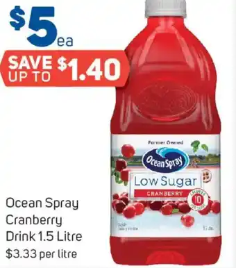 Foodland Ocean Spray Cranberry Drink offer