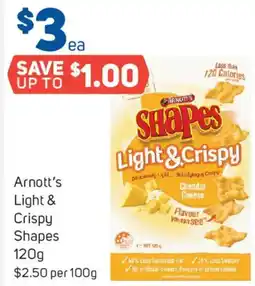Foodland Arnott's light & crispy shapes offer