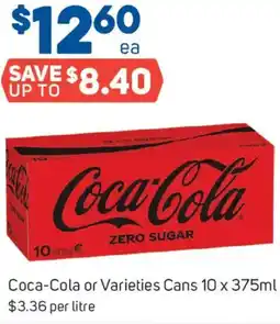 Foodland Coca-Cola or Varieties Cans offer