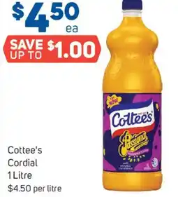 Foodland Cottee's Cordial offer