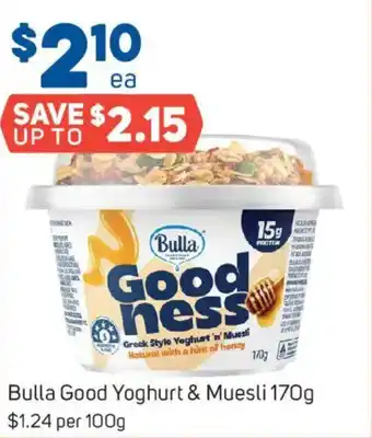 Foodland Bulla Good Yoghurt & Muesli offer