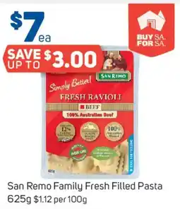 Foodland San remo family fresh filled pasta offer