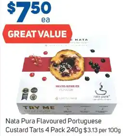 Foodland Nata pura flavoured portuguese custard tarts 4 pack offer