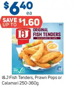 Foodland I&j fish tenders, prawn pops or calamari offer