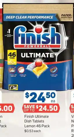 Foodland Finish ultimate dish tablets lemon 46 pack offer