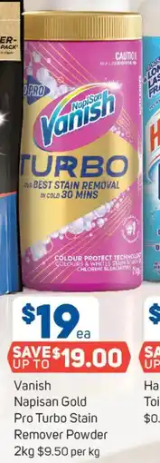 Foodland Vanish napisan gold pro turbo stain remover powder offer