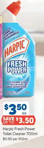 Foodland Harpic fresh power toilet cleaner offer