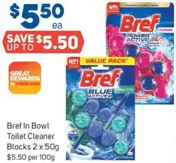 Foodland Bref in bowl toilet cleaner blocks offer