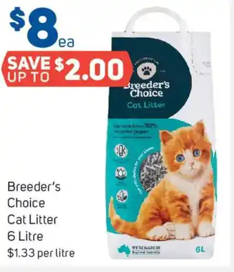 Foodland Breeder's choice cat litter offer