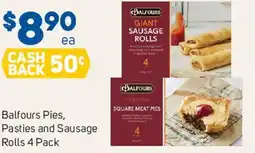 Foodland Balfours pies, pasties and sausage rolls 4 pack offer