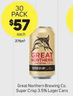 Foodland Great northern brewing co. super crisp 3.5% lager cans offer
