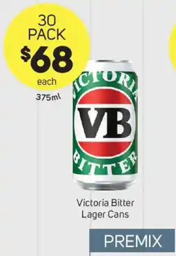 Foodland Victoria bitter lager cans offer