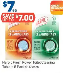 Foodland Harpic fresh power toilet cleaning tablets 6 pack offer