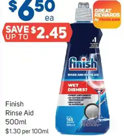 Foodland Finish rinse aid offer