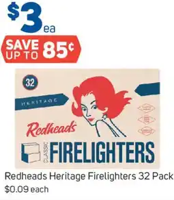 Foodland Redheads heritage firelighters 32 pack offer