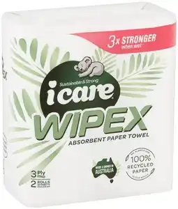 IGA Icare Wipex 100% Recycled Paper Towel 3 Ply offer