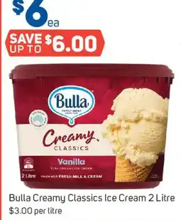 Foodland Bulla Creamy Classics Ice Cream offer