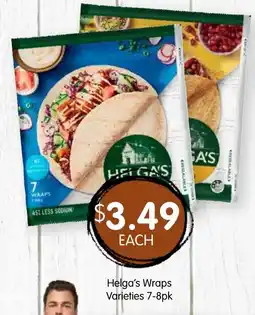 Spudshed Helga's wraps varieties 7-8pk offer