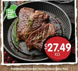 Spudshed Parkfield beef premium yearling t-bone value pack offer