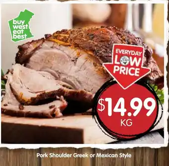 Spudshed Pork shoulder greek or mexican style offer