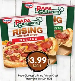 Spudshed Papa Giuseppi's Rising Artisan Crust Pizza Varieties offer