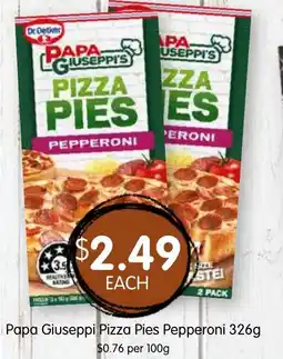 Spudshed Papa giuseppi pizza pies pepperoni offer
