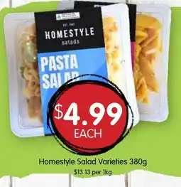 Spudshed Homestyle salad varieties offer