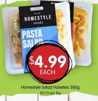 Spudshed Homestyle salad varieties offer