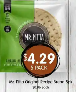 Spudshed Mr. Pitta Original Recipe Bread 5pk offer