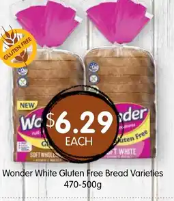 Spudshed Wonder white gluten free bread varieties offer