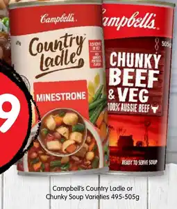 Spudshed Campbell's country ladle or chunky soup varieties offer