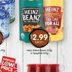 Spudshed Heinz baked beans or Spaghetti offer