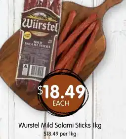 Spudshed Wurstel mild salami sticks offer