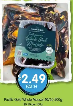 Spudshed Pacific gold whole mussel 40/60 offer