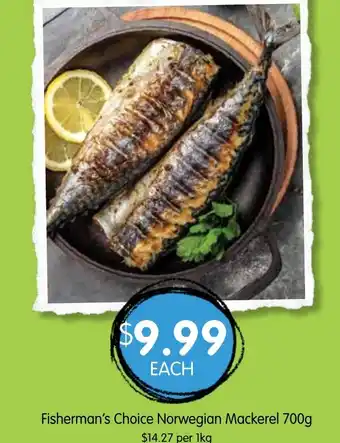 Spudshed Fisherman's choice norwegian mackerel offer