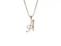Bevilles Jewellery Stainless Steel Rose Crystal Initial Necklace - K offer