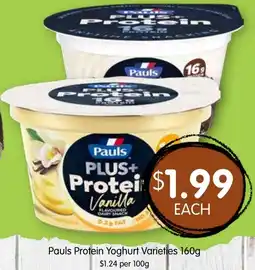 Spudshed Pauls Protein Yoghurt Varieties offer