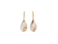 Bevilles Jewellery Rose Stainless Steel Pave Crystal Teardrop Earrings offer